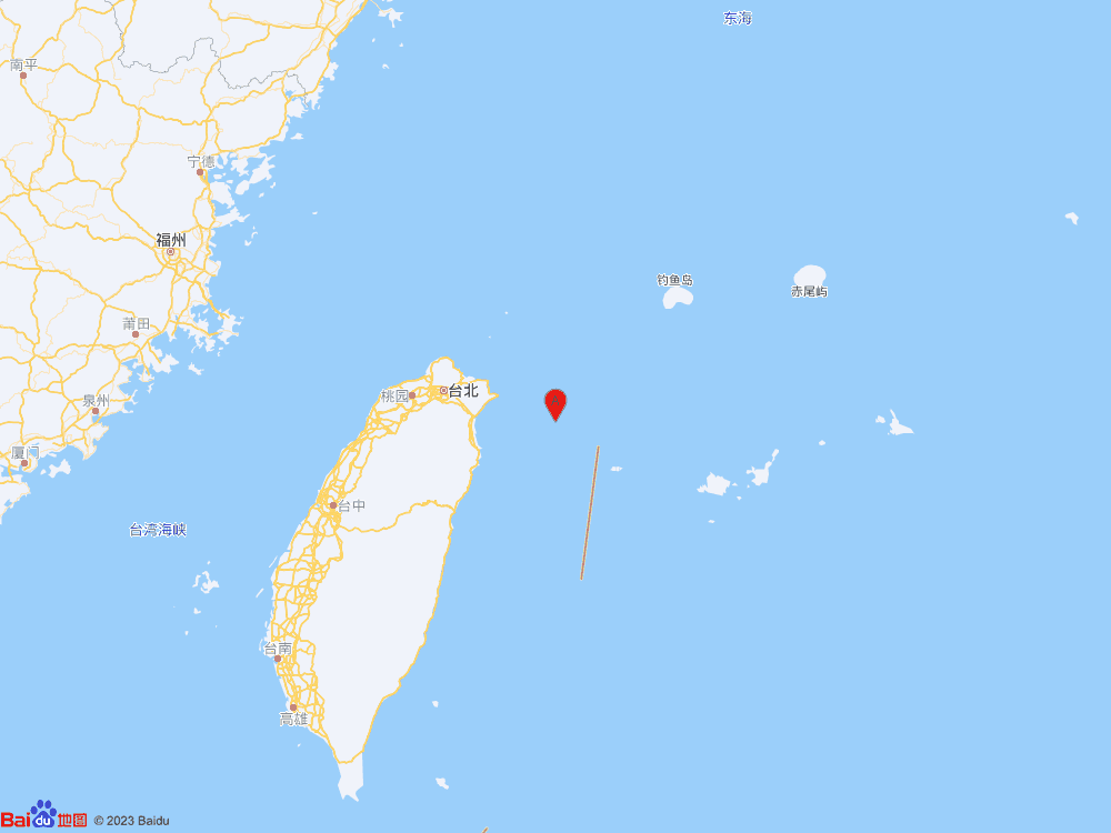 中国台湾地区发生4.1级地震